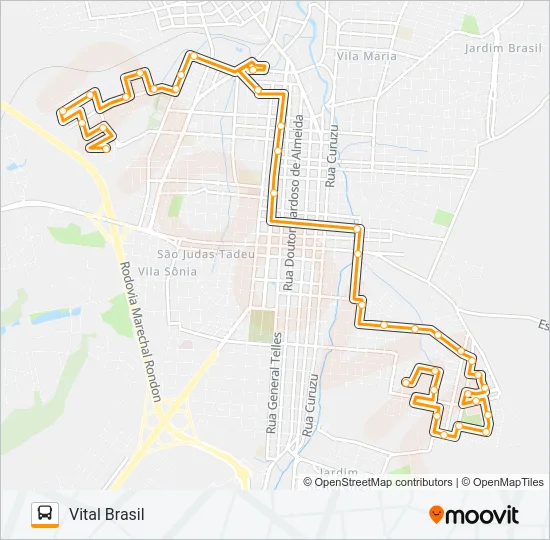 107 COMERCIÁRIOS - VITAL BRASIL Bus Line Map