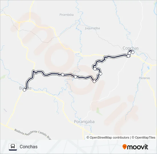 200 BOFETE - CONCHAS Bus Line Map