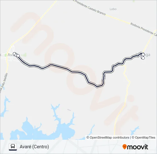 503 AVARÉ - ITATINGA Bus Line Map