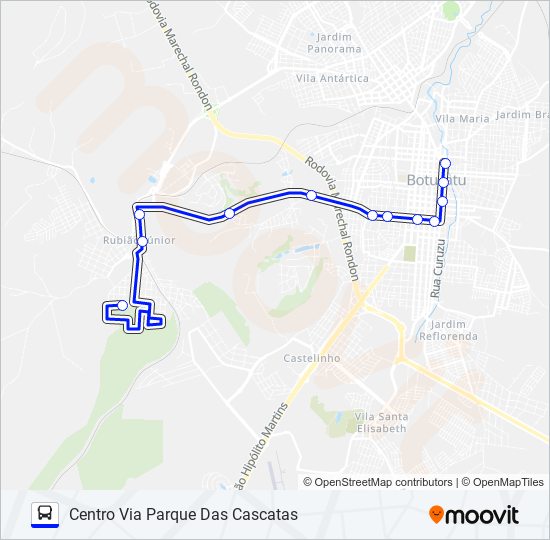 Mapa da linha 219 VIDA NOVA - CENTRO de ônibus