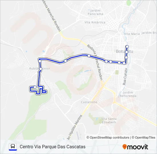 219 VIDA NOVA - CENTRO Bus Line Map
