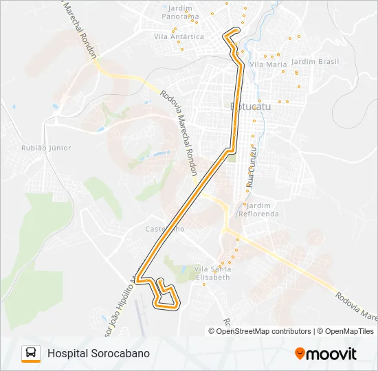 117 PSIQUIÁTRICO - SOROCABANO Bus Line Map