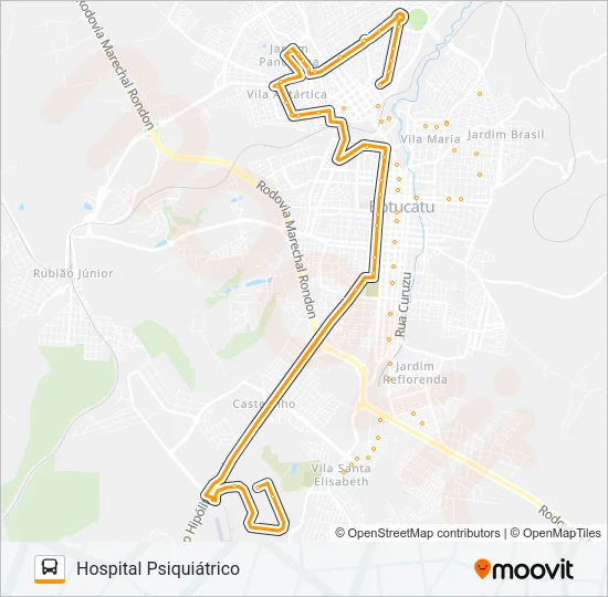 117 PSIQUIÁTRICO - SOROCABANO Bus Line Map