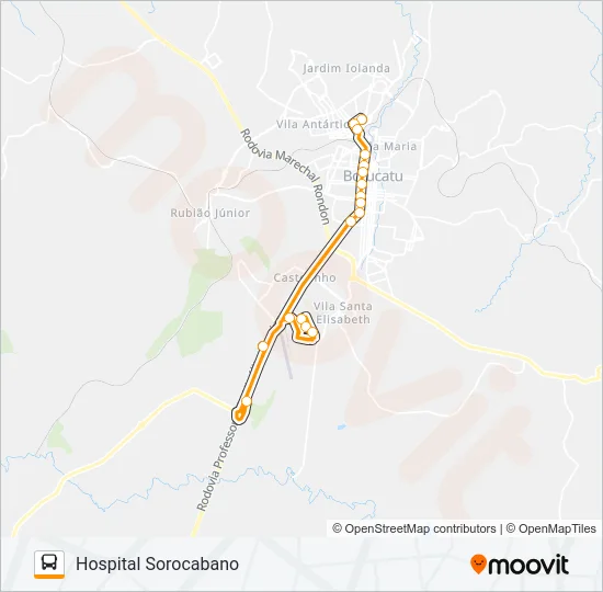 117 PSIQUIÁTRICO - SOROCABANO Bus Line Map