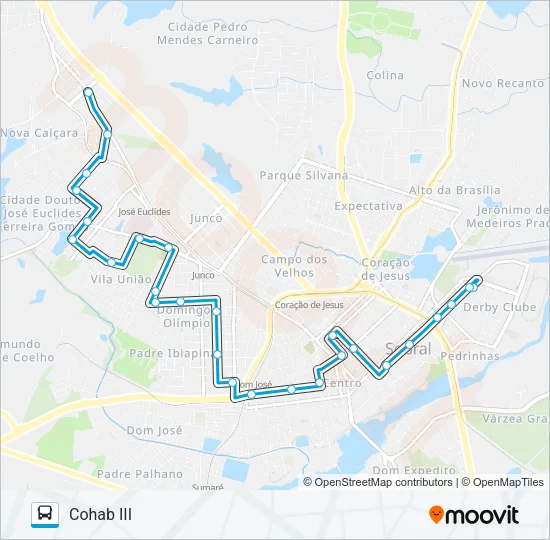04 COHAB III / CENTRO Bus Line Map