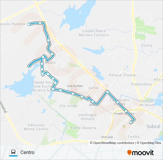 01 RENATO PARENTE / CENTRO Bus Line Map