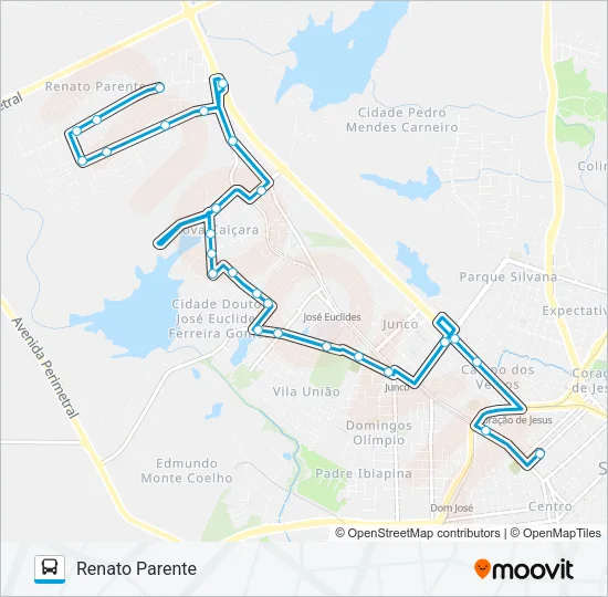 01 RENATO PARENTE / CENTRO Bus Line Map