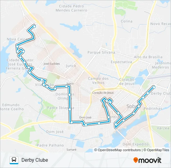 04.1 COHAB III / CENTRO VIA VILA UNIÃO Bus Line Map