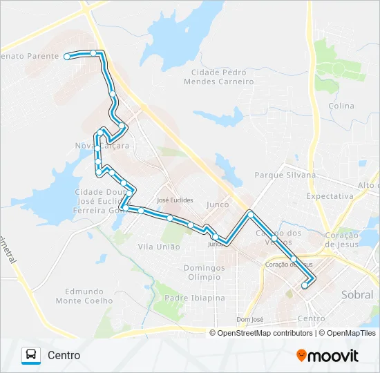 RENATO PARENTE / CENTRO Bus Line Map