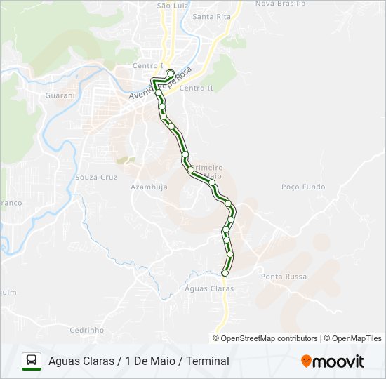 AGUAS CLARAS bus Line Map