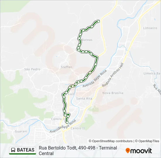 BATEAS Bus Line Map