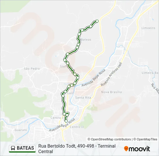 BATEAS Bus Line Map