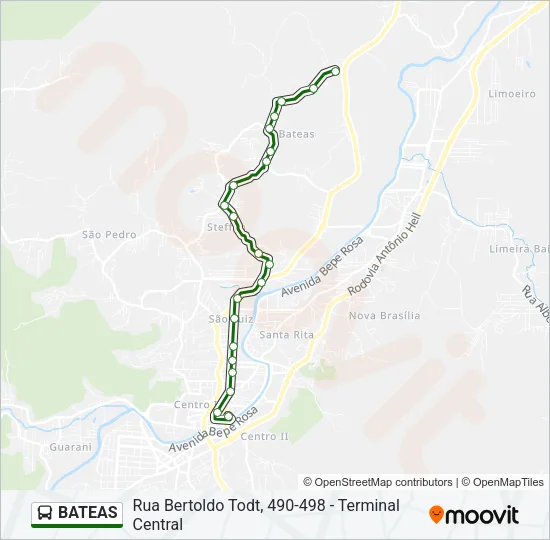 BATEAS Bus Line Map
