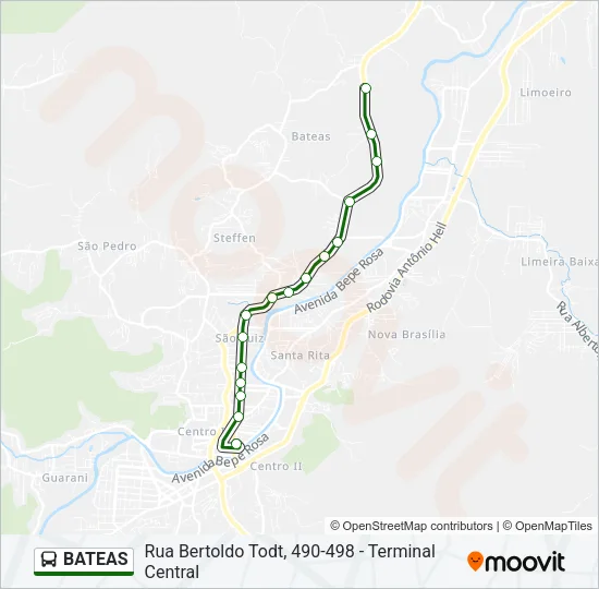 BATEAS Bus Line Map