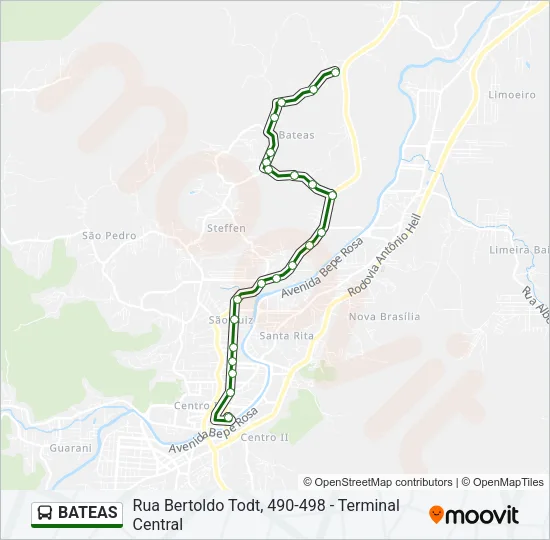 BATEAS Bus Line Map