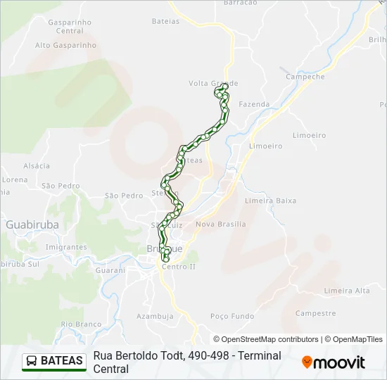 BATEAS Bus Line Map