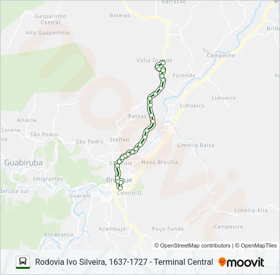 BARRACÃO Bus Line Map