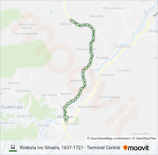 BARRACÃO Bus Line Map