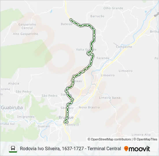 BARRACÃO Bus Line Map