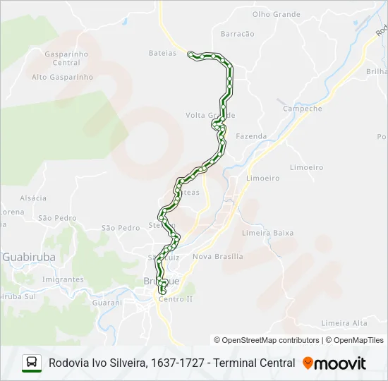 BARRACÃO Bus Line Map