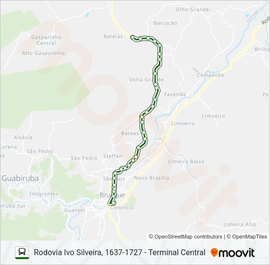 BARRACÃO Bus Line Map