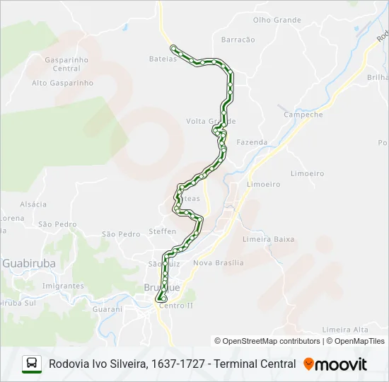 BARRACÃO Bus Line Map