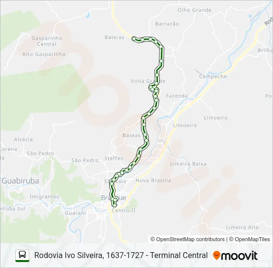 BARRACÃO Bus Line Map