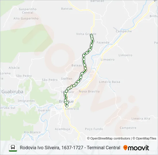 BARRACÃO Bus Line Map