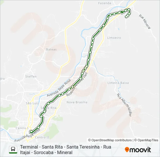 SOROCABA Bus Line Map