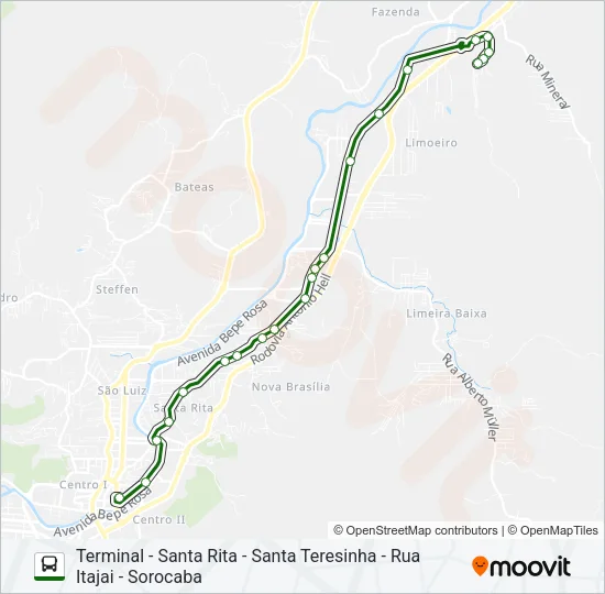 SOROCABA Bus Line Map