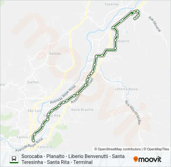 SOROCABA Bus Line Map
