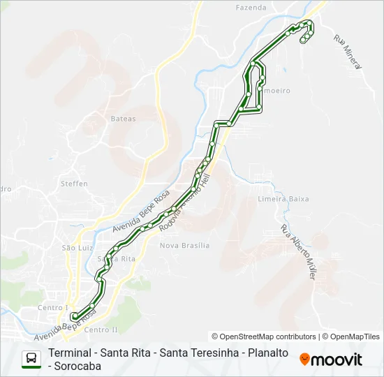 SOROCABA Bus Line Map
