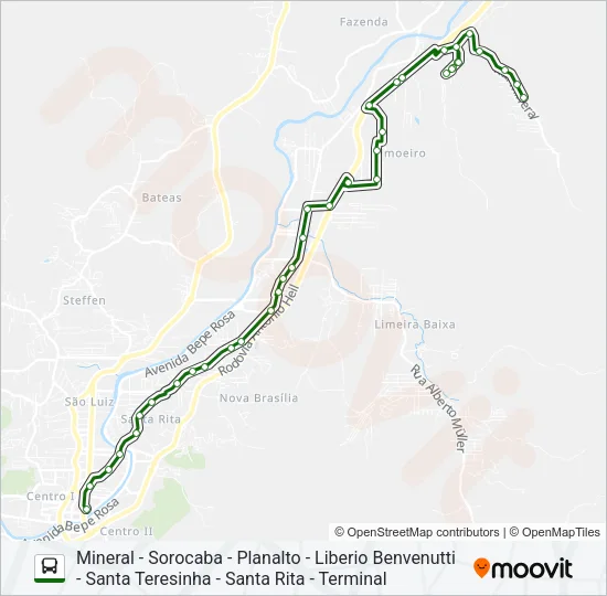 SOROCABA Bus Line Map