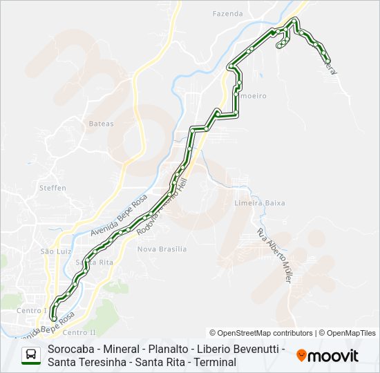 SOROCABA Bus Line Map