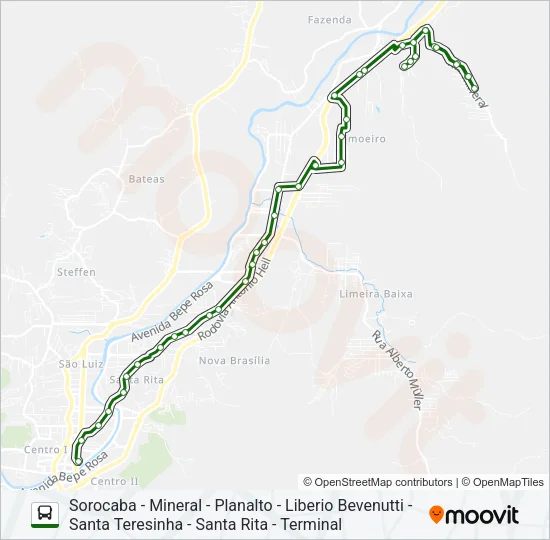 SOROCABA Bus Line Map