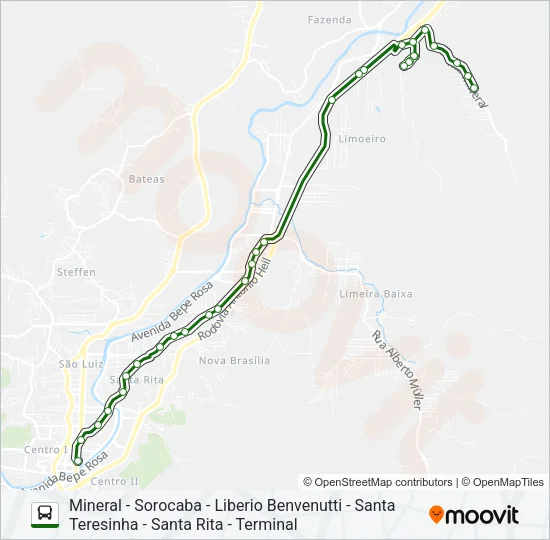 SOROCABA Bus Line Map