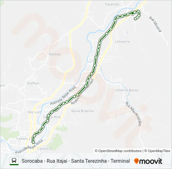 SOROCABA Bus Line Map