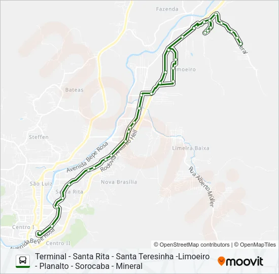 SOROCABA Bus Line Map