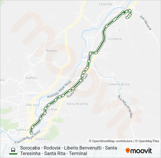 SOROCABA Bus Line Map