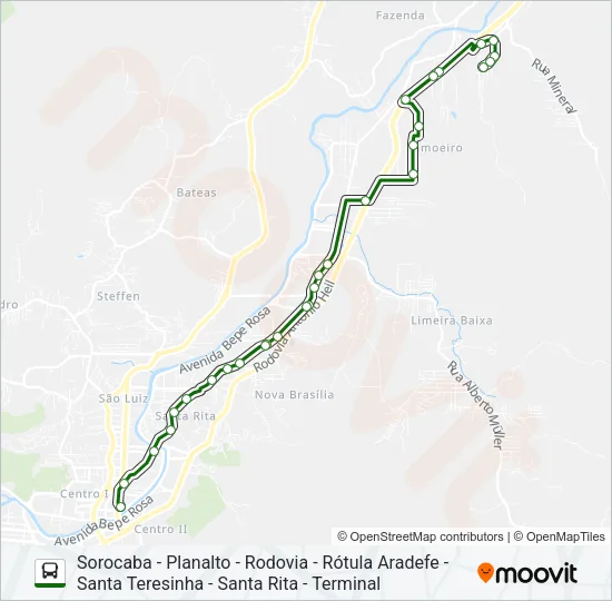 SOROCABA Bus Line Map