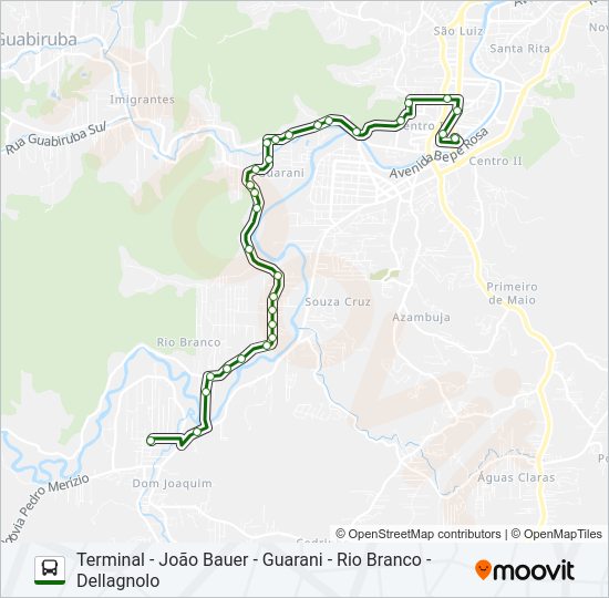 Mapa da linha DOM JOAQUIM de ônibus
