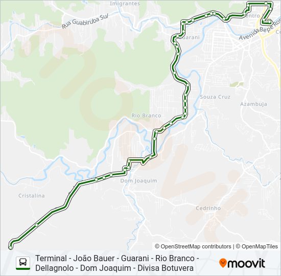 Mapa da linha DOM JOAQUIM de ônibus