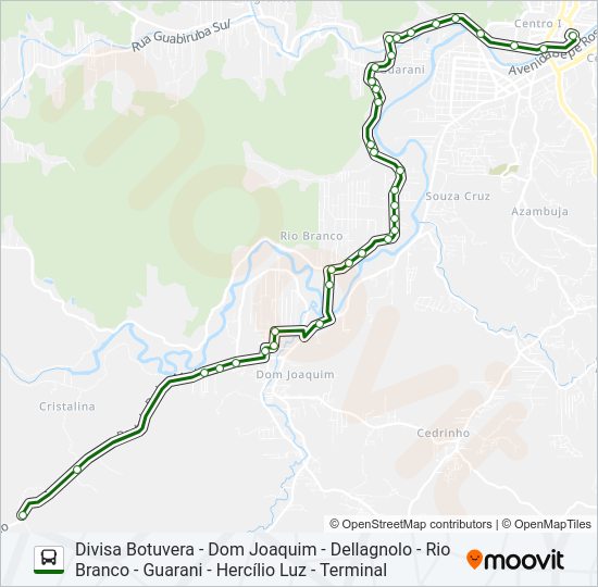 Mapa da linha DOM JOAQUIM de ônibus