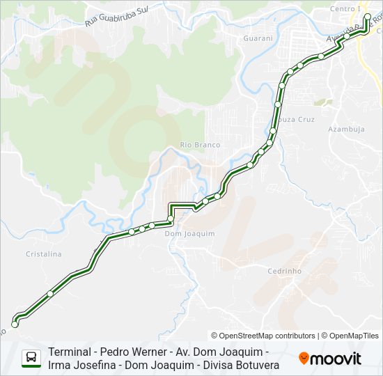 Mapa da linha DOM JOAQUIM de ônibus