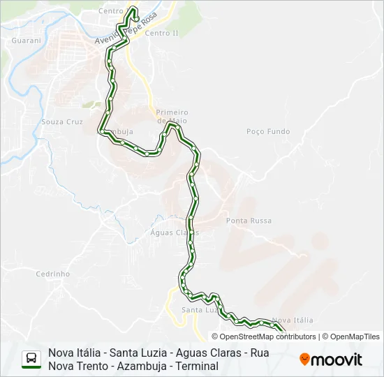 NOVA ITÁLIA Bus Line Map