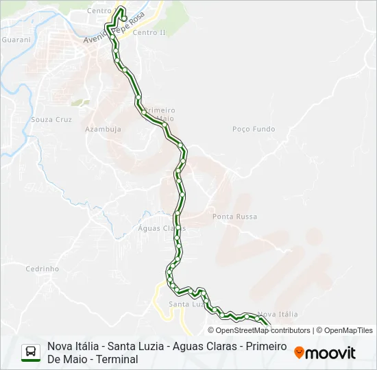 NOVA ITÁLIA Bus Line Map