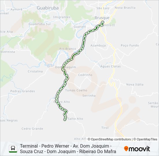 Mapa da linha CEDRO GRANDE de ônibus