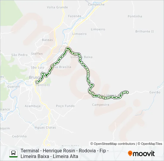 LIMEIRA ALTA Bus Line Map