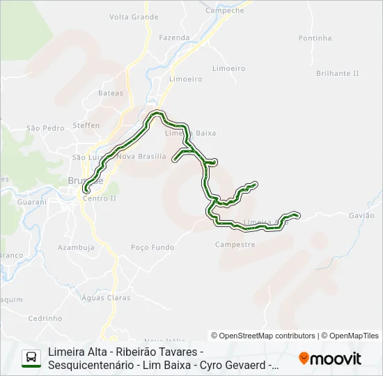 LIMEIRA ALTA Bus Line Map