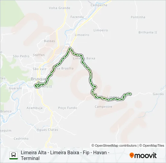 LIMEIRA ALTA Bus Line Map